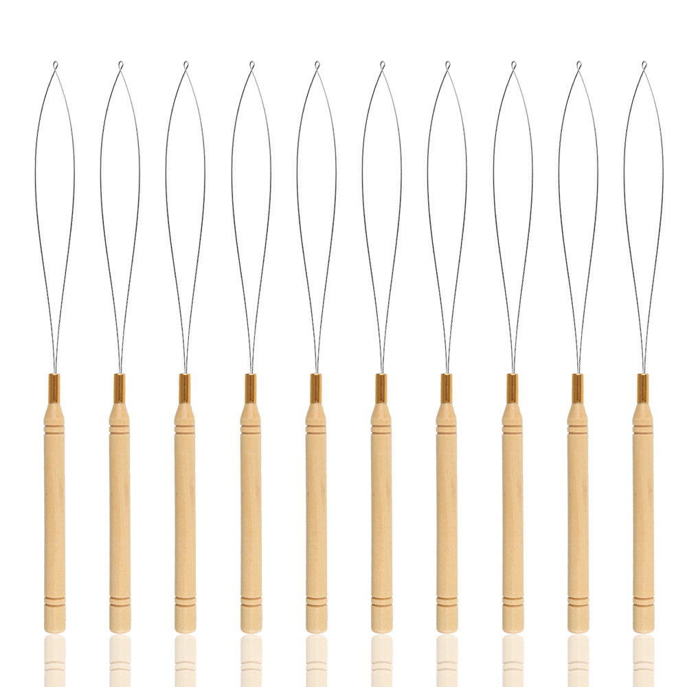 Needle Threader Tool - 10 шт., микрокольца для наращивания волос,