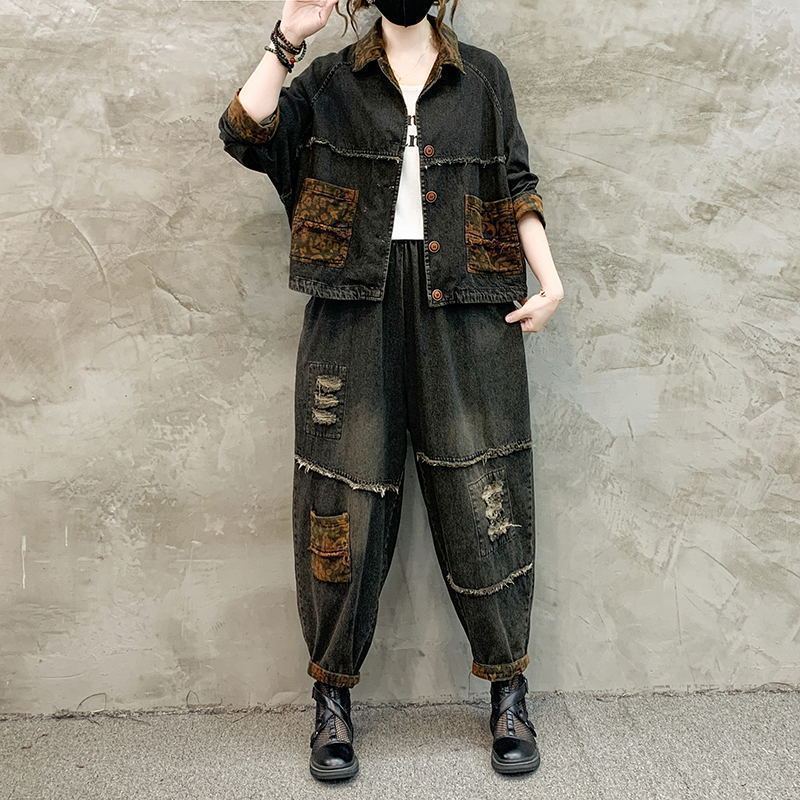 Sewing Jackets - Осенне-зимний женский ретро-комплект в ковбойском стиле