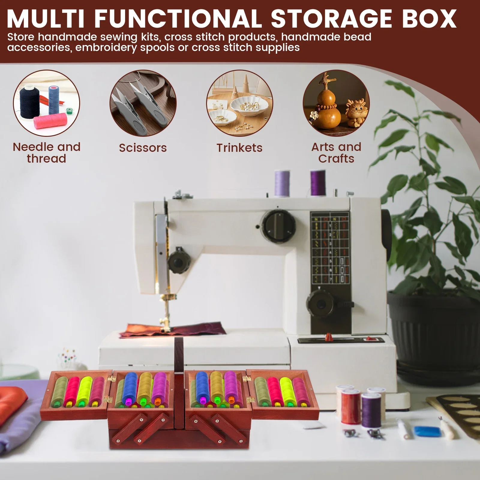 Расширяемый деревянный винтажн – обзор и цена Bobbin Organizer Box